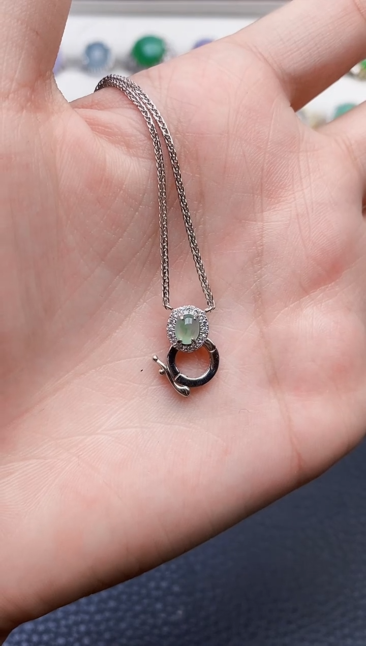 银S925镶嵌戒指翡翠0029