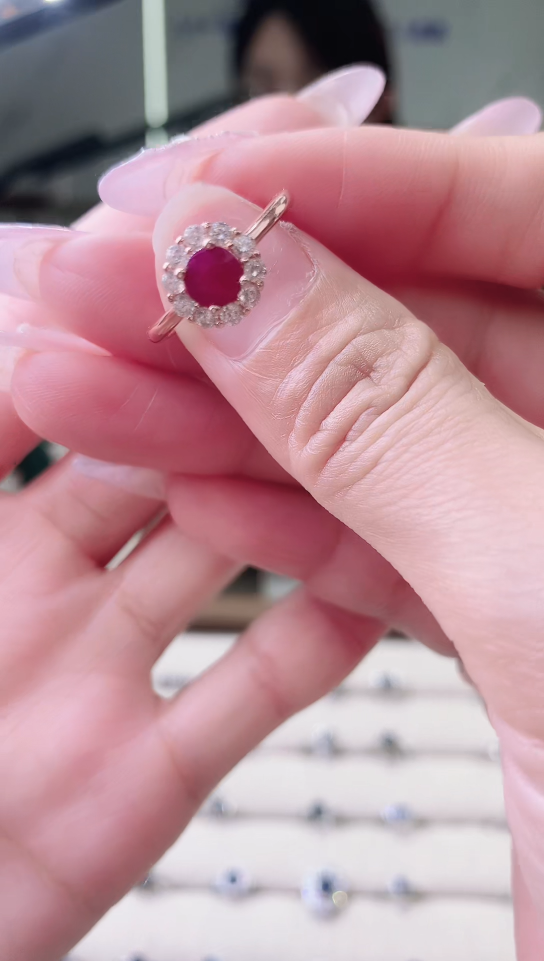 【闪购商品】红宝石戒指银S925镶嵌2-50