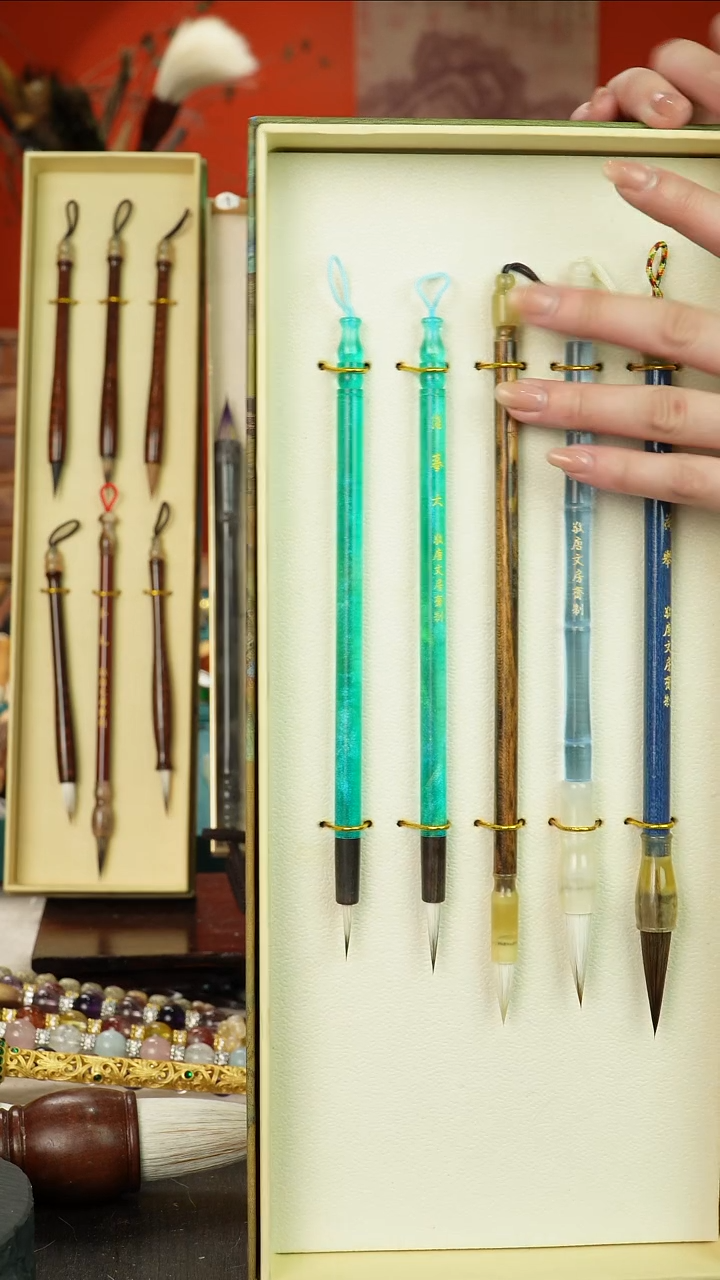 79号闪孤品高货毛笔链接 清水试笔 蘸墨不退