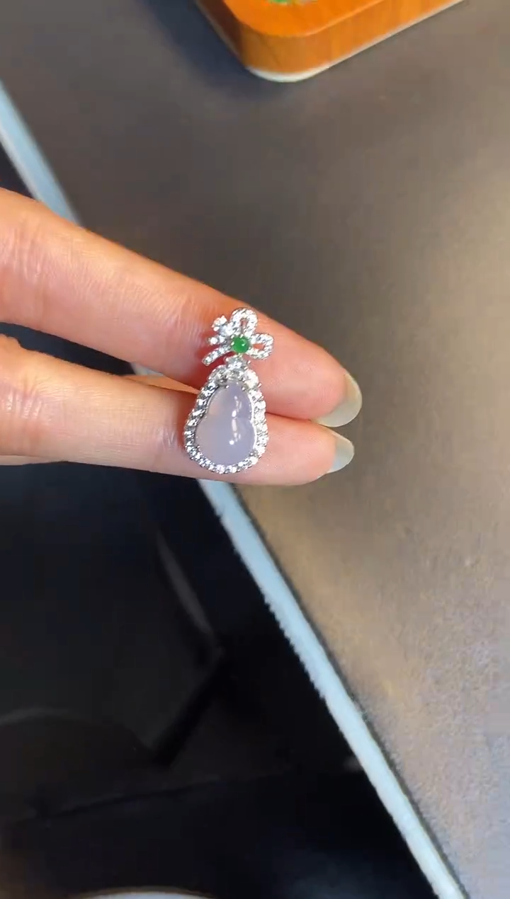 吊坠(不含链)银S925镶嵌翡翠1