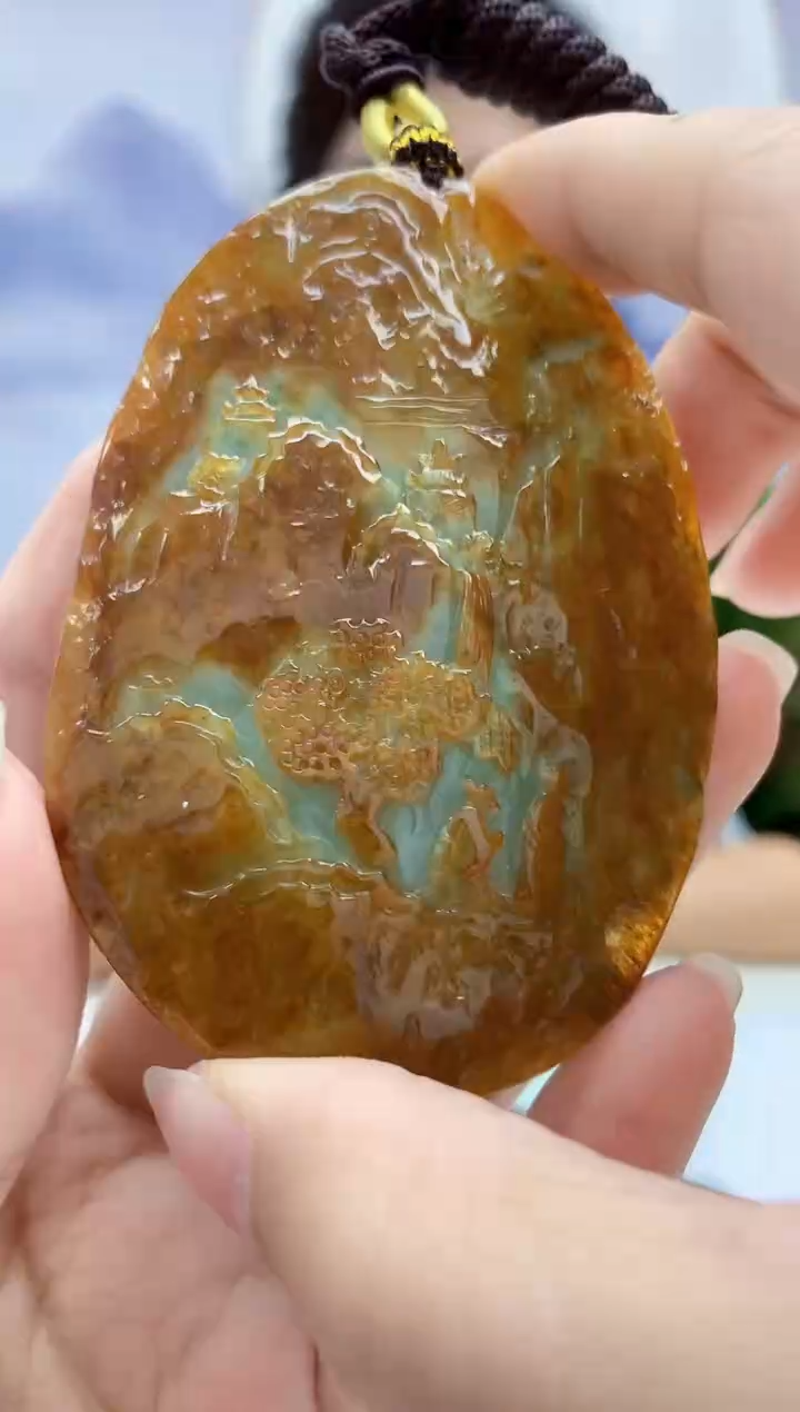 定制翡翠未镶嵌4829xx-毛货挂件56