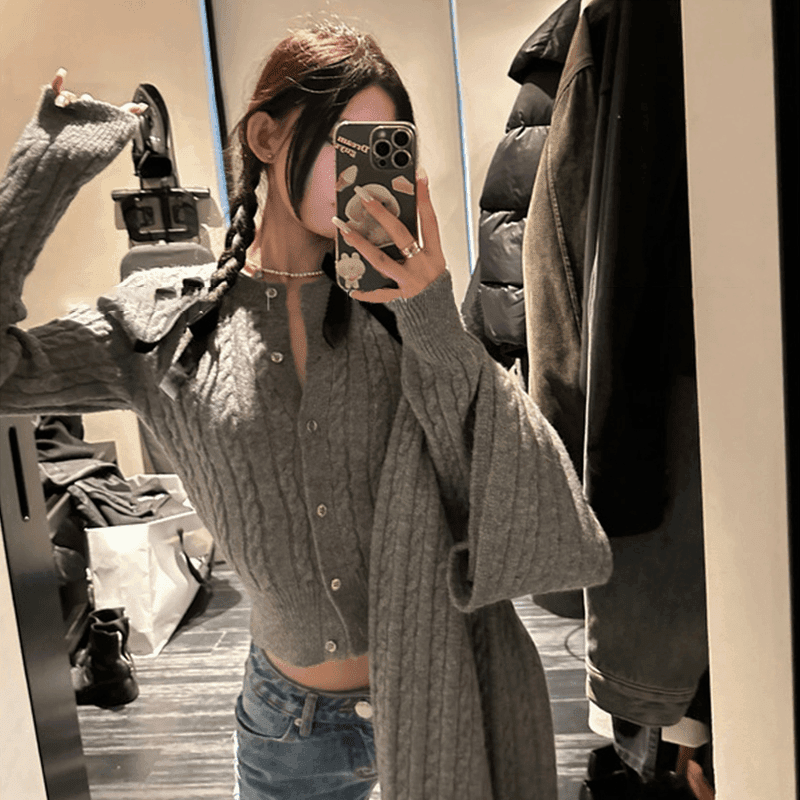 秋冬毛衣开衫慵懒高级百搭长袖女