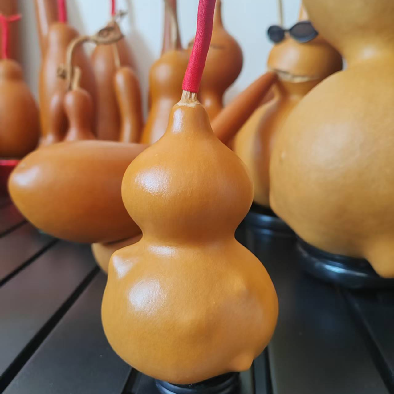 文玩葫芦手把件可盘玩带龙头天然优选福禄葫芦摆件