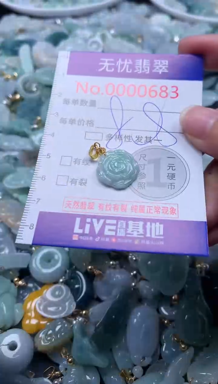 翡翠未镶嵌吊坠(不含链)683