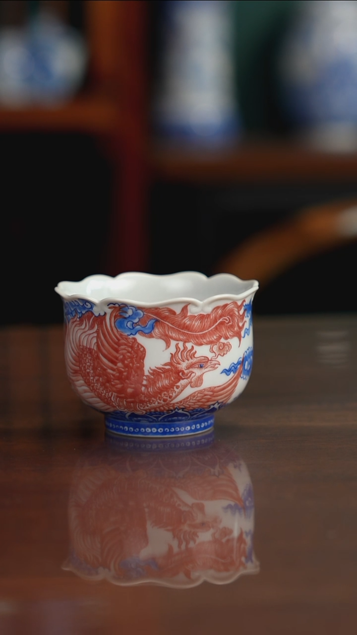 自成堂柴窑青花釉里红