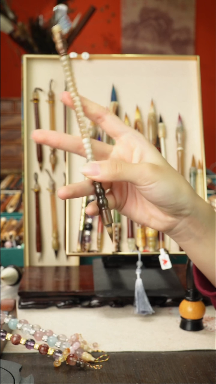孤品高货毛笔链接 清水试笔 蘸墨不退