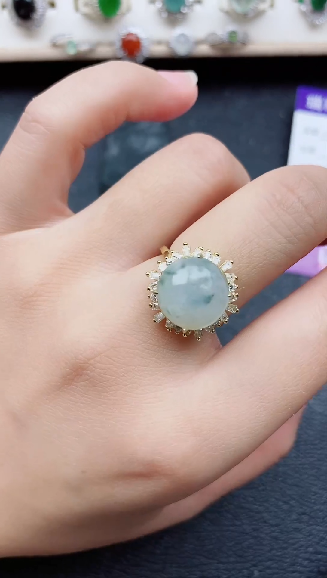 【闪购商品】翡翠戒指银S925镶嵌11111