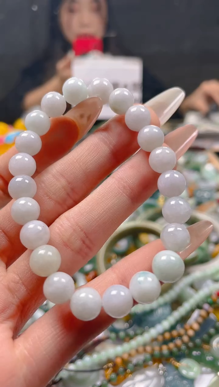 【闪购商品】翡翠颈饰未镶嵌8-9MM/C/翡翠A货一图一物