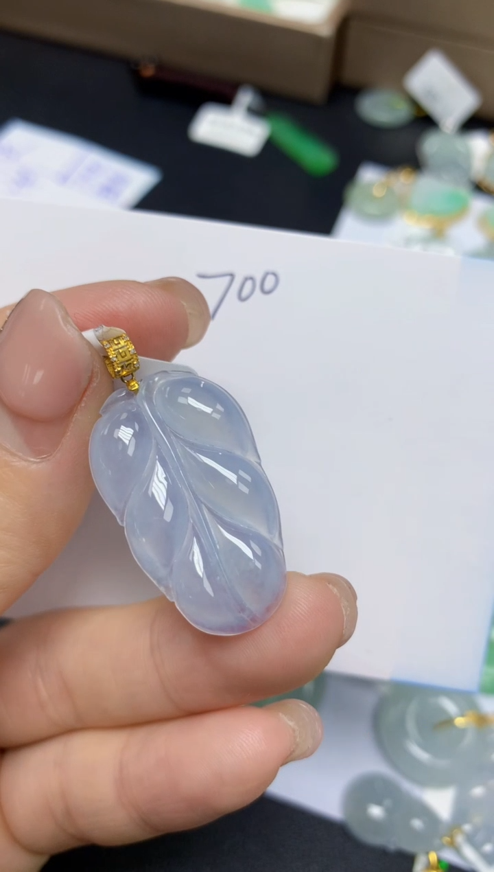 【闪购商品】翡翠挂件18K金镶嵌 天然翡翠A货