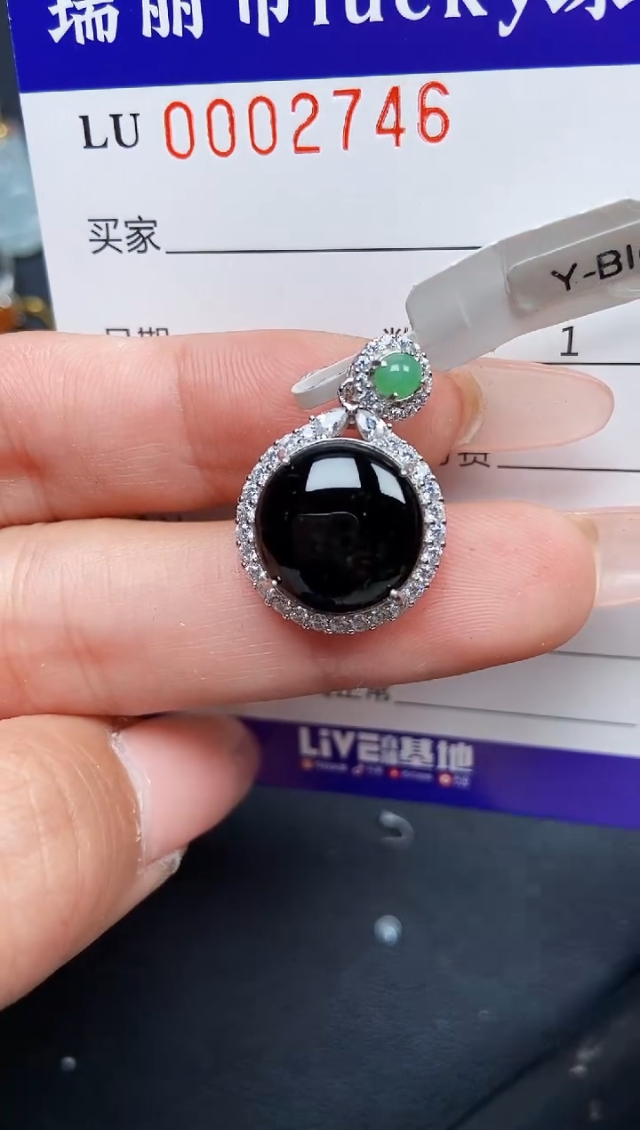 【闪购商品】翡翠颈饰银S925镶嵌2746