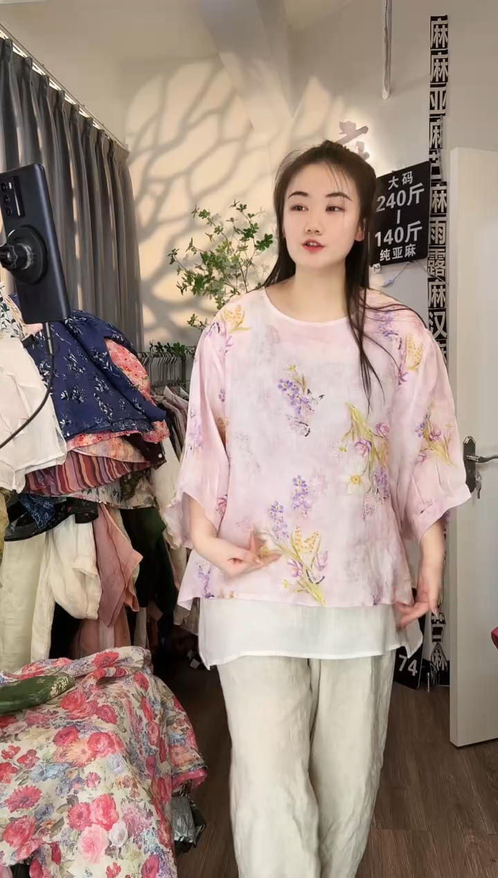 亚麻汉麻苎麻大码女装。