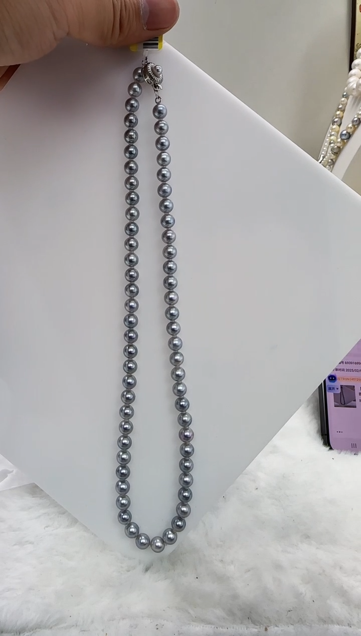 【闪购商品】海水珍珠DA未镶嵌灰珠串 t843