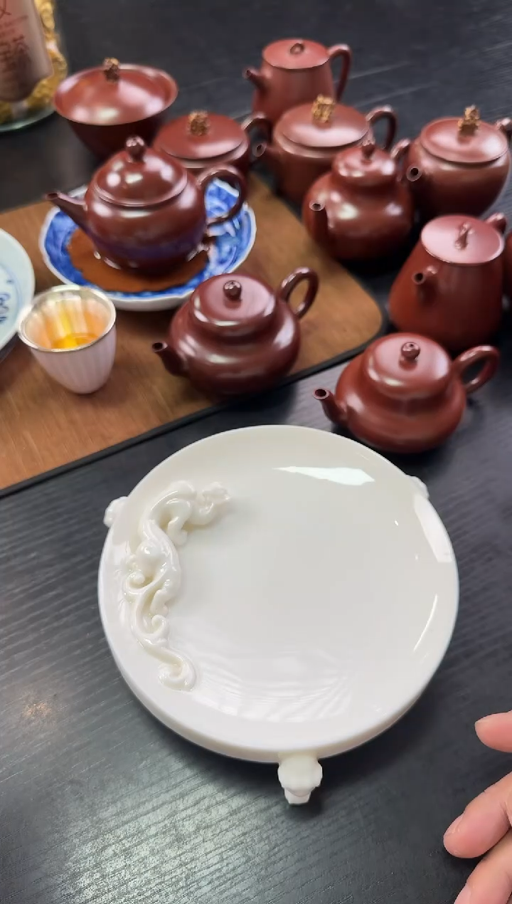 *佳***白三足壶承（预售）