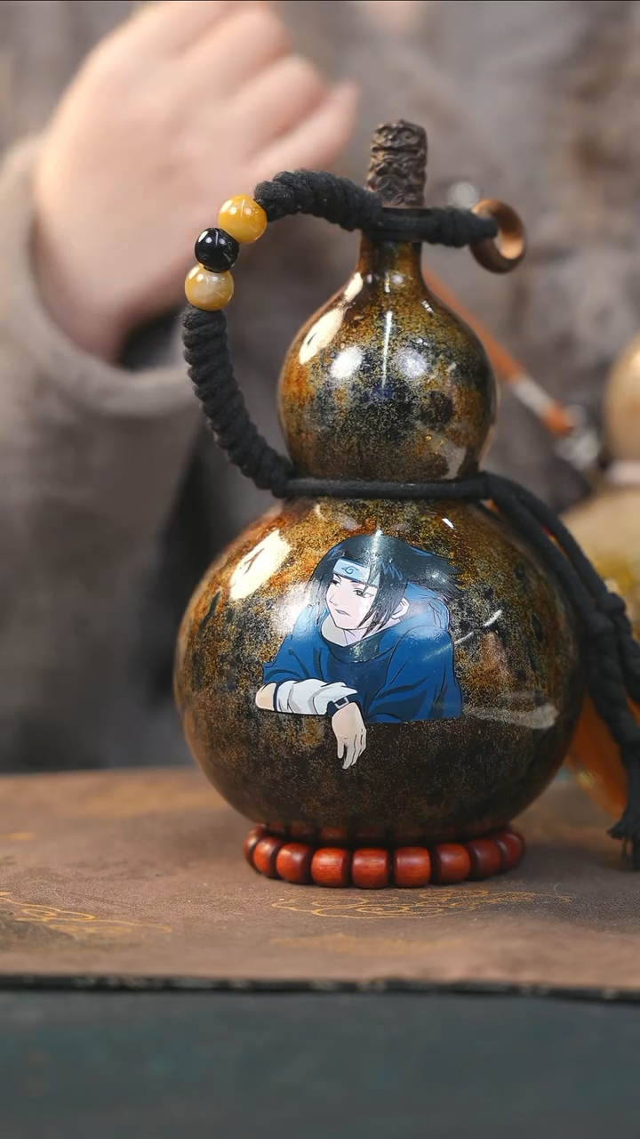 【闪购商品】RI190漆艺酒葫芦不包手串及旋转底座