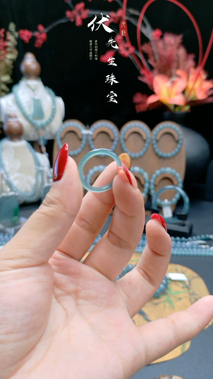 未镶嵌戒圈翡翠19圈口戒圈