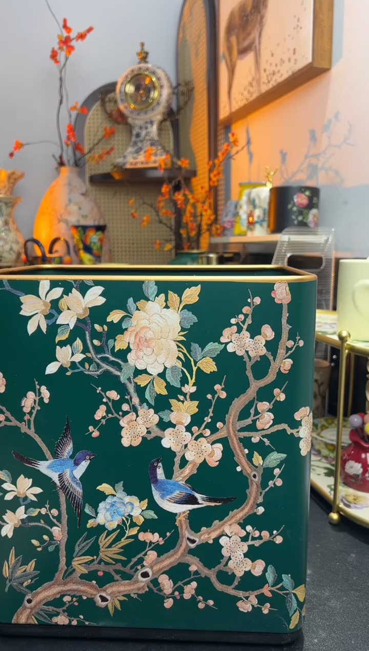 外贸陶瓷家居百货-方型垃圾桶