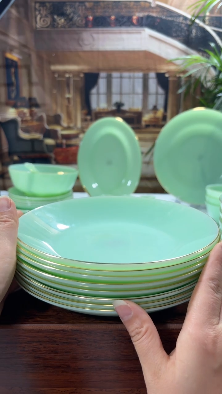 【闪购商品】... 8英寸深盘10个  玉瓷【贝美】