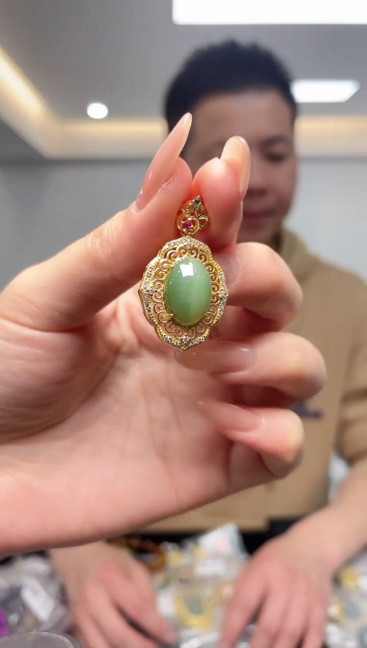 【闪购商品】和田玉·银S925镶嵌（多样性单个发货）