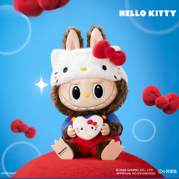POP MART/泡泡玛特× HELLO KITTY - 搪胶毛绒公仔三丽鸥联名