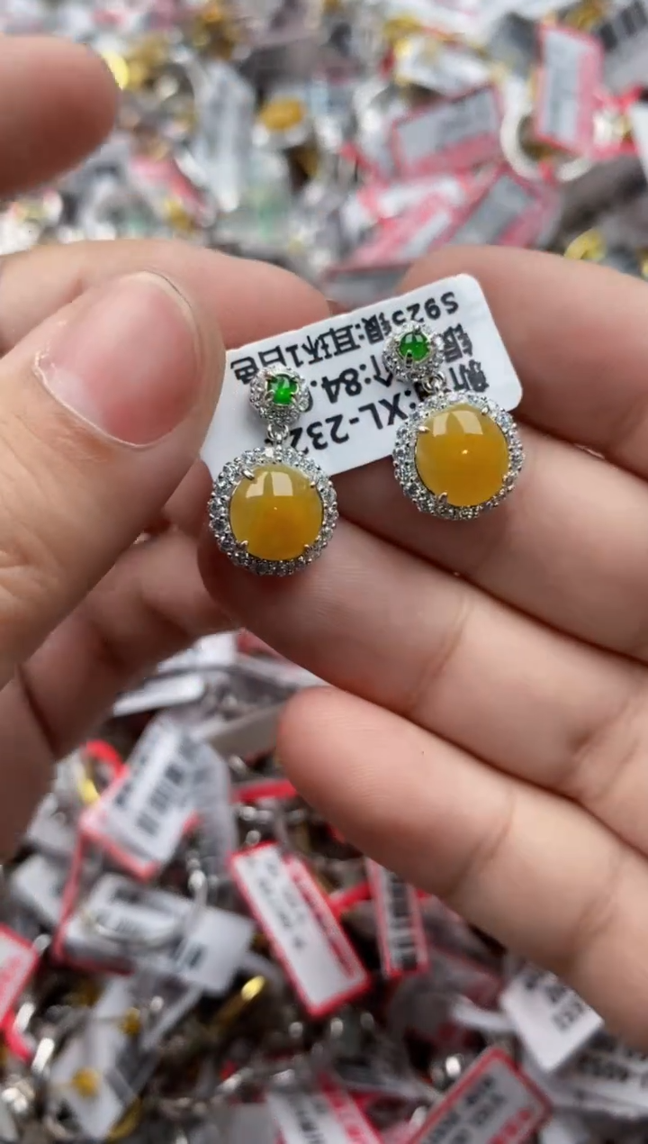 【闪购商品】翡翠戒指银S925镶嵌66666---9