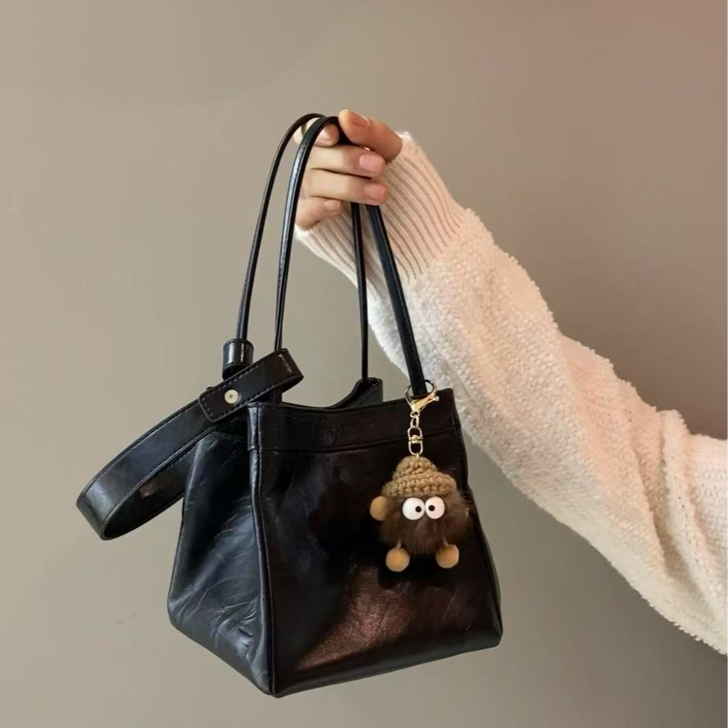 0636-0665白色百搭千鸟格手提包包牛仔