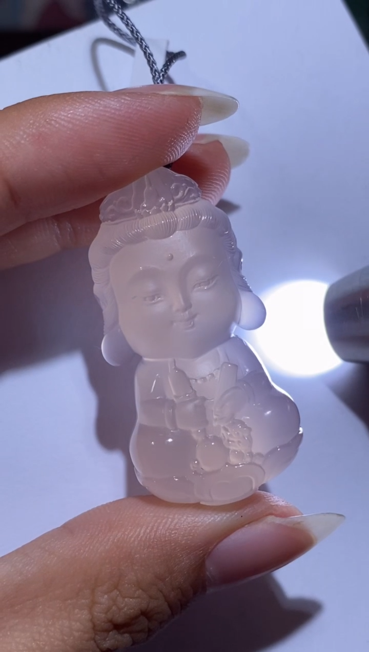 【闪购商品】玛瑙/玉髓颈饰未镶嵌文殊宝宝佛