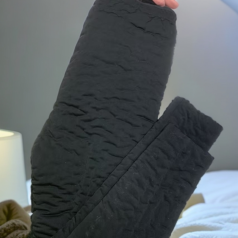 高腰加厚棉裤男女通用时尚黑色舒适保暖休闲百搭