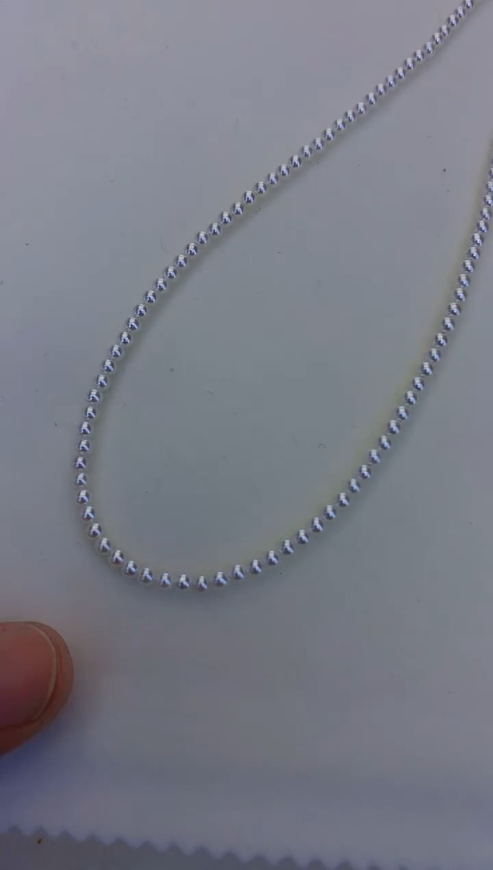 18K金镶嵌饰品海水珍珠2-3小米链