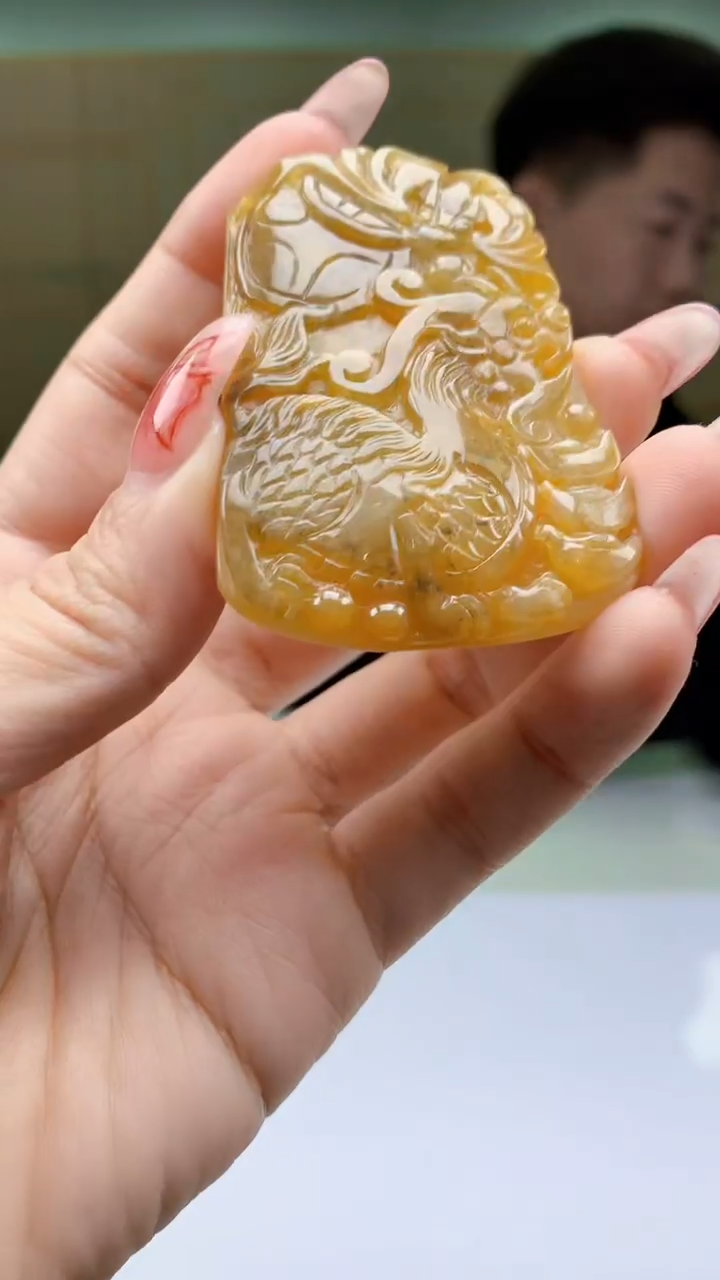 【闪购商品】定制翡翠未镶嵌4917ty-毛货挂件88