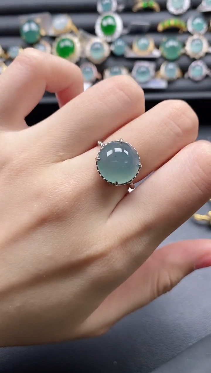 【闪购商品】翡翠戒指银S925镶嵌1111