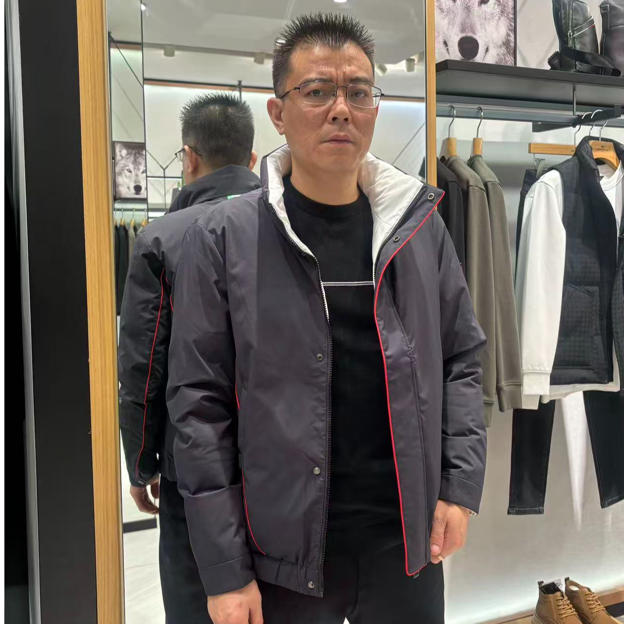 Septwolves/七匹狼23年冬季宠粉款双面羽绒服（8294）