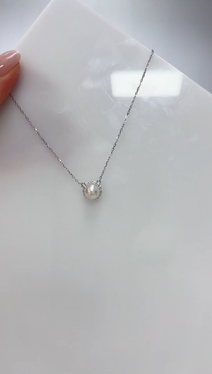 【闪购商品】海水珍珠DA银S925镶嵌套链 C1002