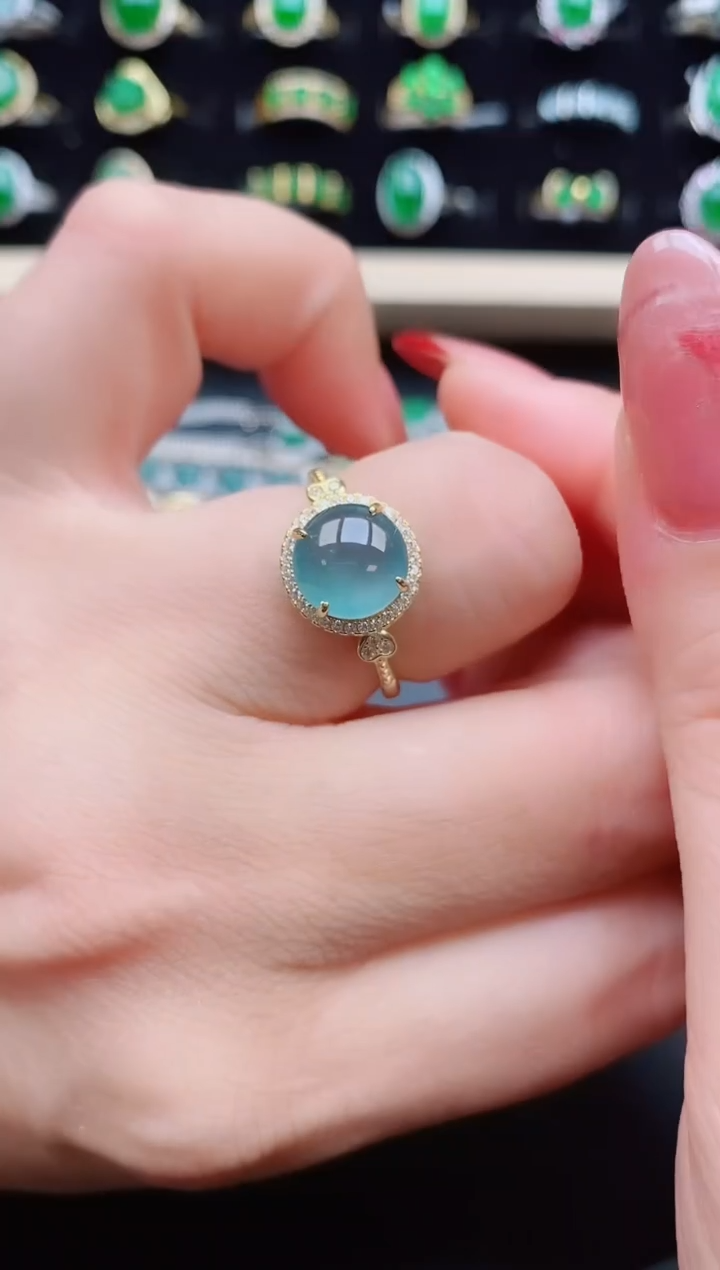 【闪购商品】翡翠戒指银S925镶嵌321321