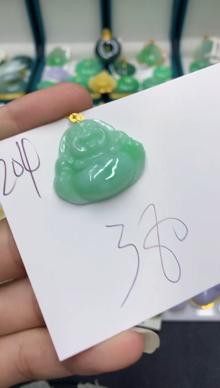 【闪购商品】翡翠颈饰18K金镶嵌翡翠