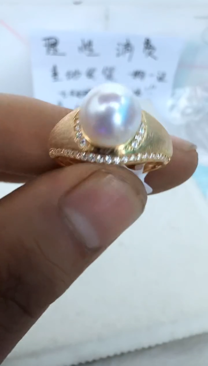 【闪购商品】海水珍珠戒指银S925镶嵌戒指