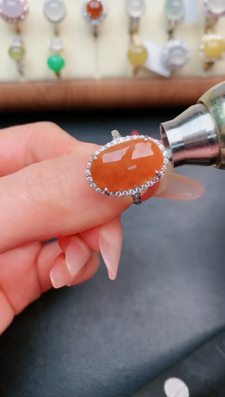 【闪购商品】翡翠戒指银S925镶嵌....