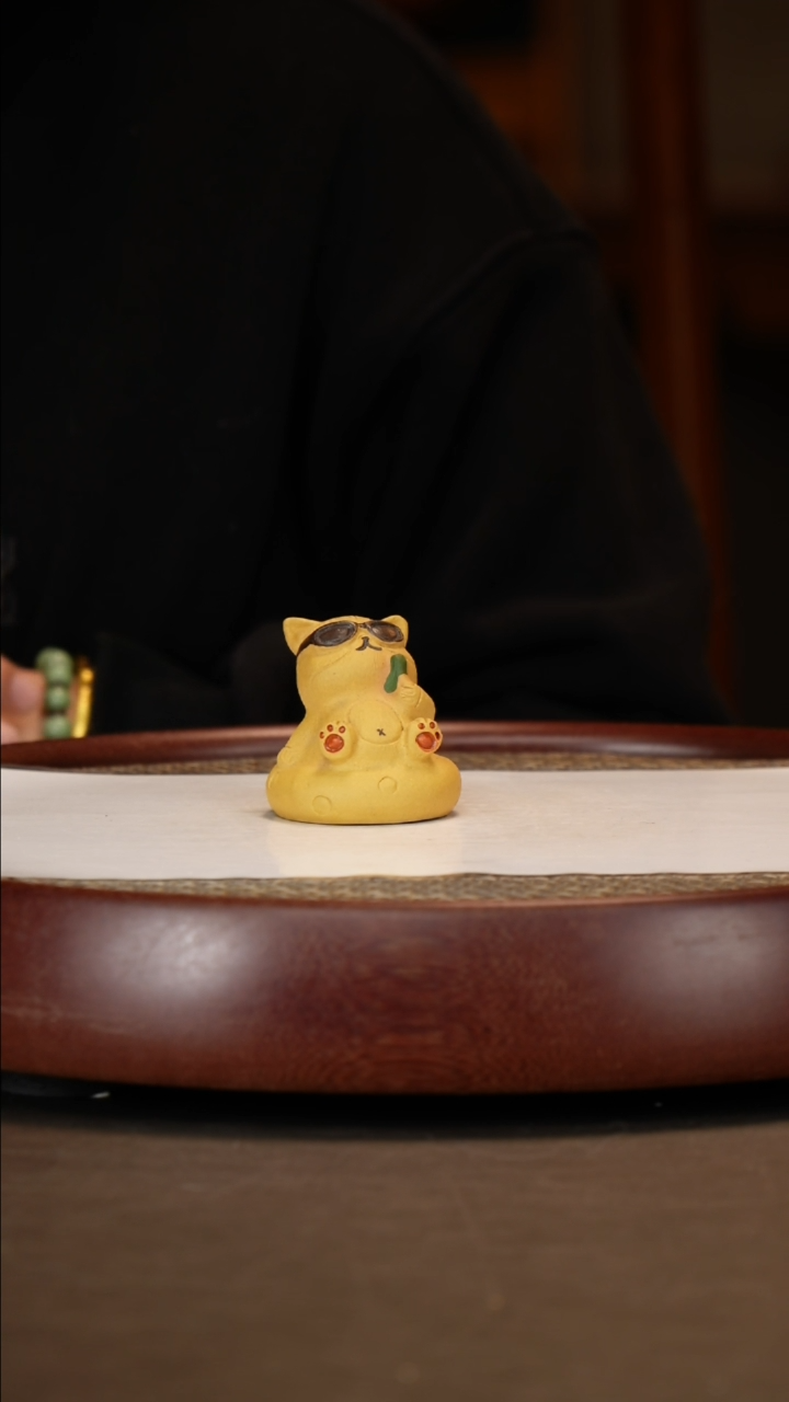 【闪购商品】紫砂茶壶黄金段猫