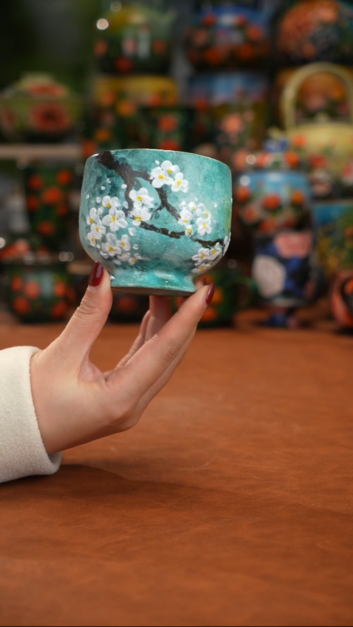 紫砂油画手绘釉下彩