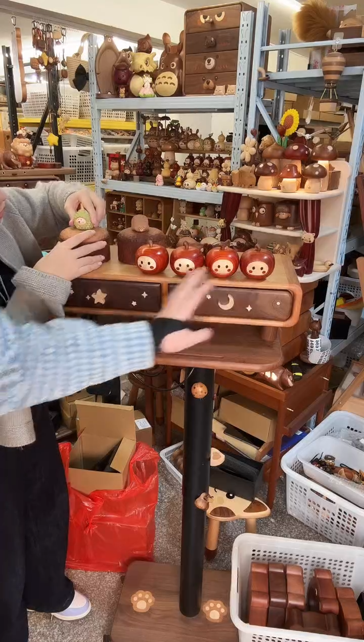 木瑕疵苹果不带手脚摆件