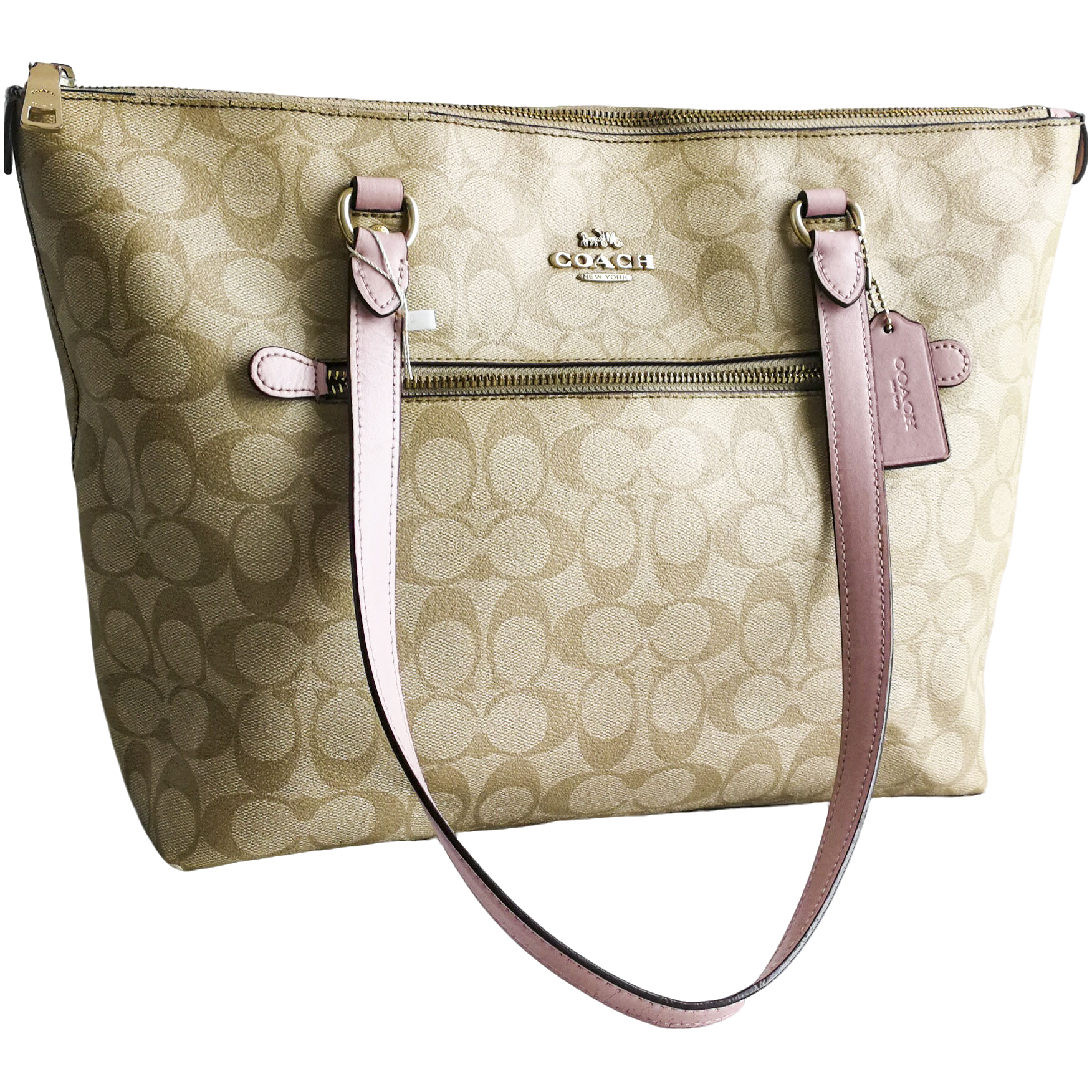 95新  Coach 浅老花粉开口笑 070814