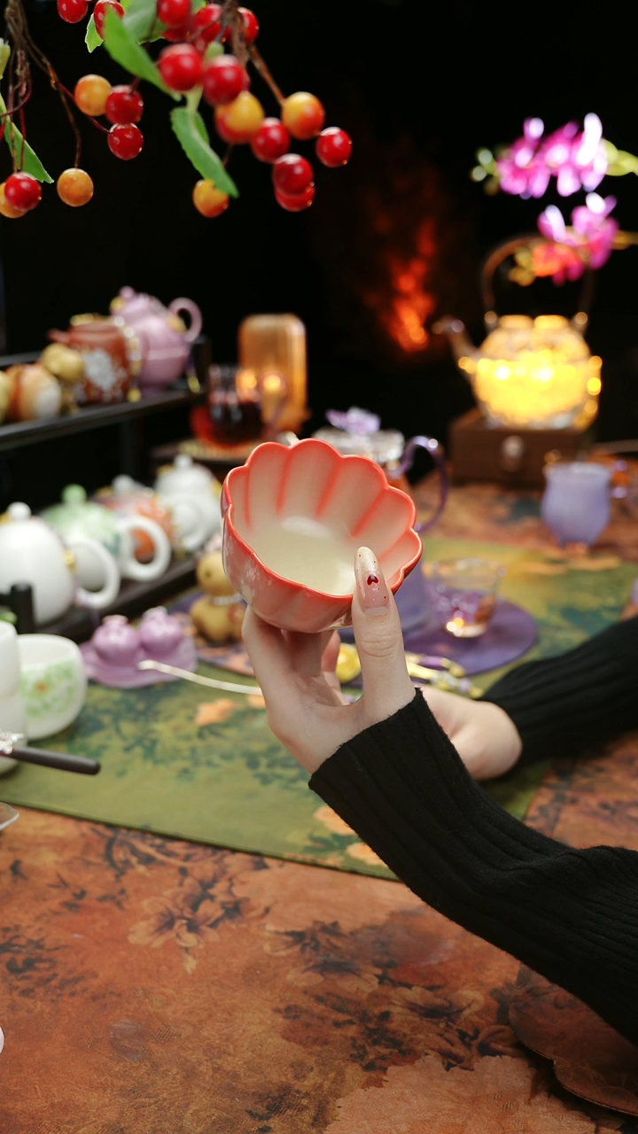 【闪购商品】猪油栋花口主人杯@@@@@@@@@@@