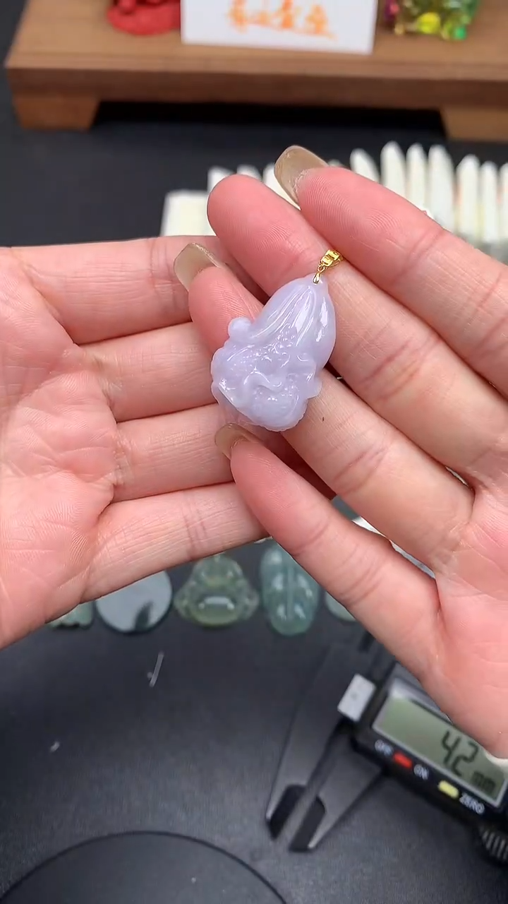 【闪购商品】翡翠18K金镶嵌吊坠(不含链)MS150717