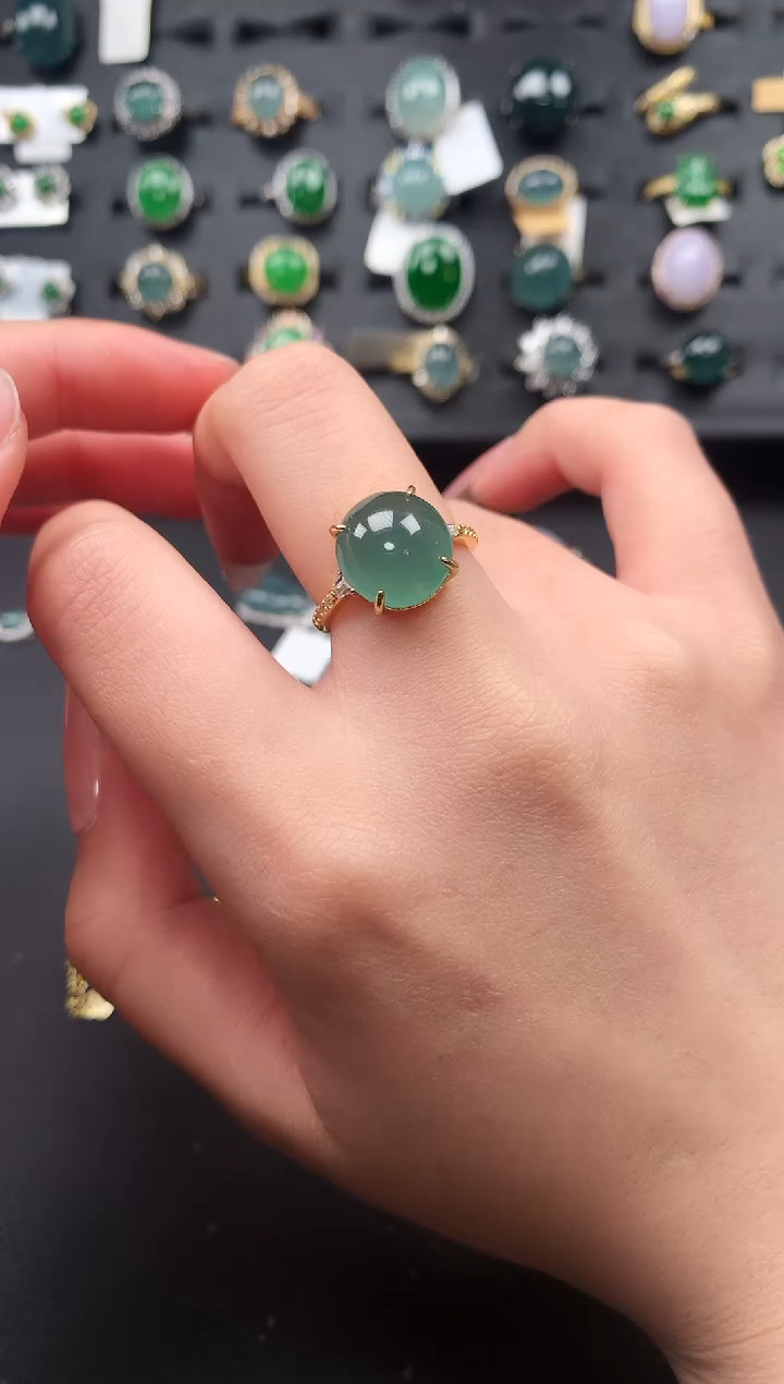 【闪购商品】翡翠戒指银S925镶嵌521441