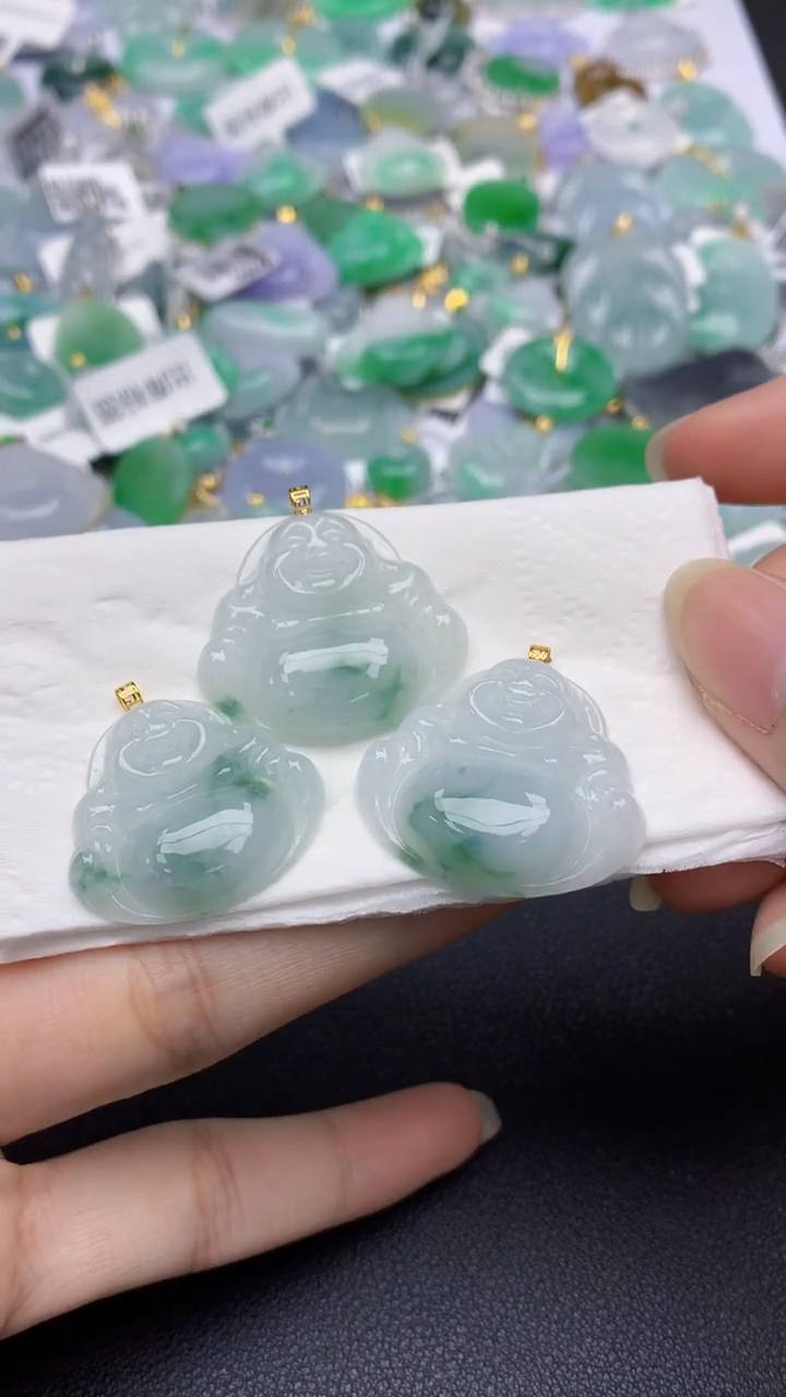 颈饰未镶嵌翡翠天然缅甸a货翡翠多样性发一件