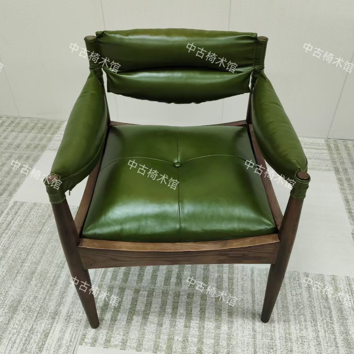 家用休闲椅茶椅北美白蜡木绅士椅2025新款极简实木单人沙发椅