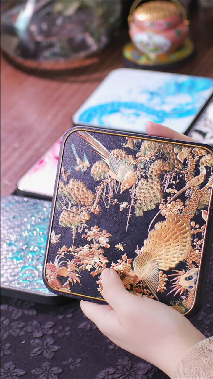 壹藏贰宝百鸟朝凤图案大垫子一片