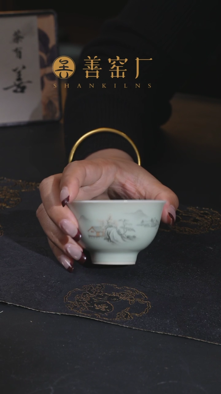 【闪购商品】善窑厂汝窑白胎粉青福利杯