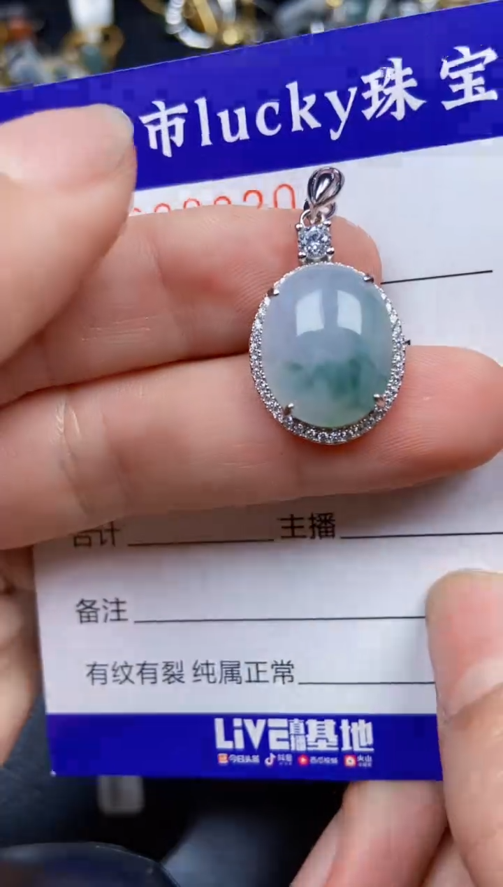 【闪购商品】翡翠颈饰银S925镶嵌9820