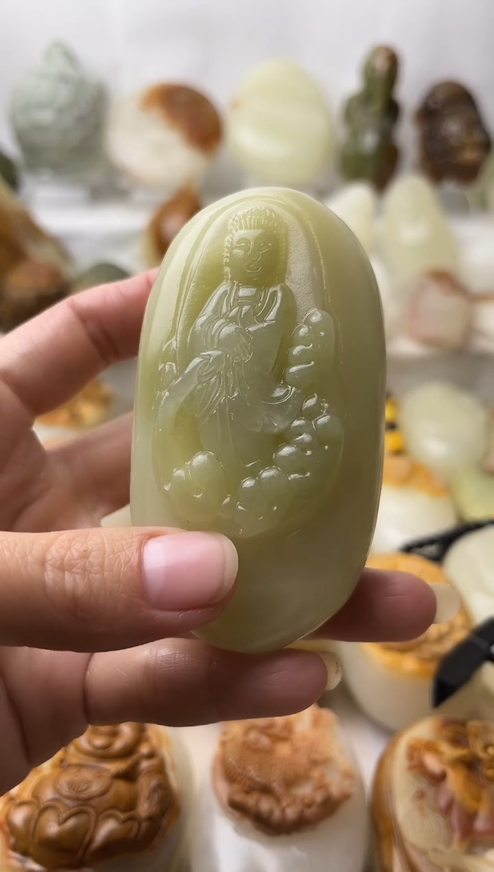 石材古青石棉纹正常不退换观音