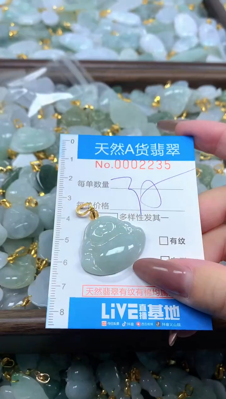 颈饰未镶嵌翡翠净货挂件-2235